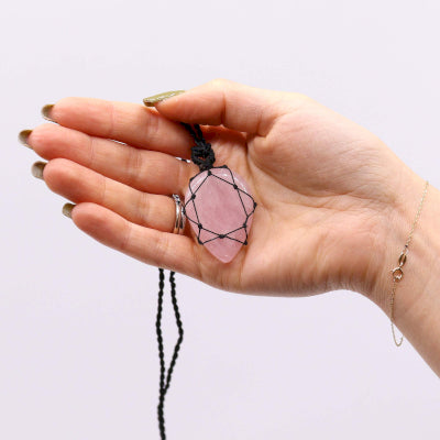 Laced Gemstone Teardrop Pendant