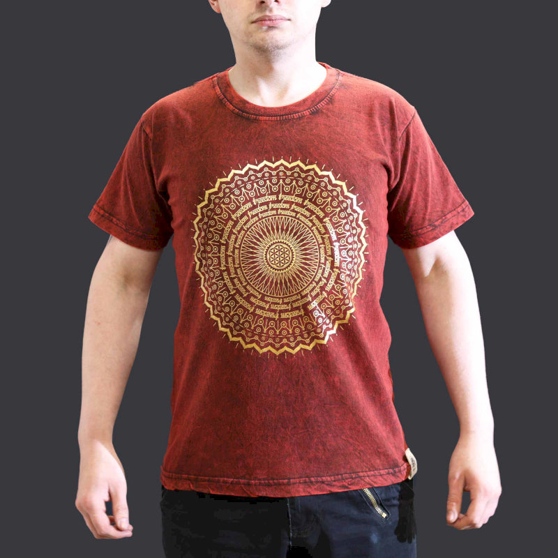 Stone Washed T-Shirt - Mandala