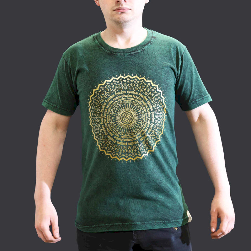 Stone Washed T-Shirt - Mandala