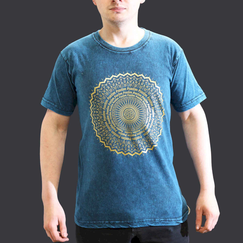 Stone Washed T-Shirt - Mandala