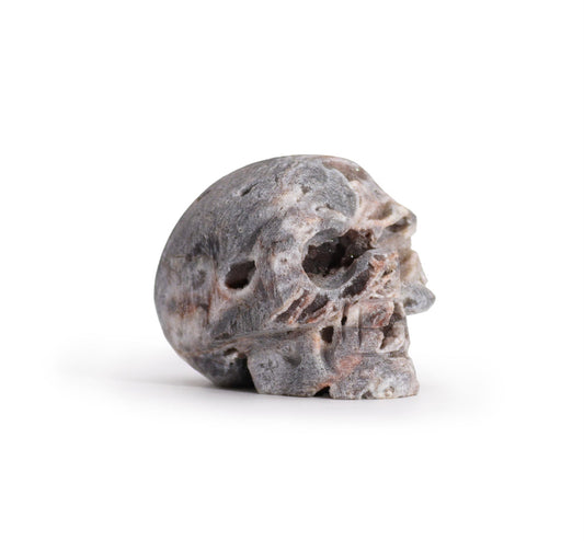 Calcite Geode Carved Skull