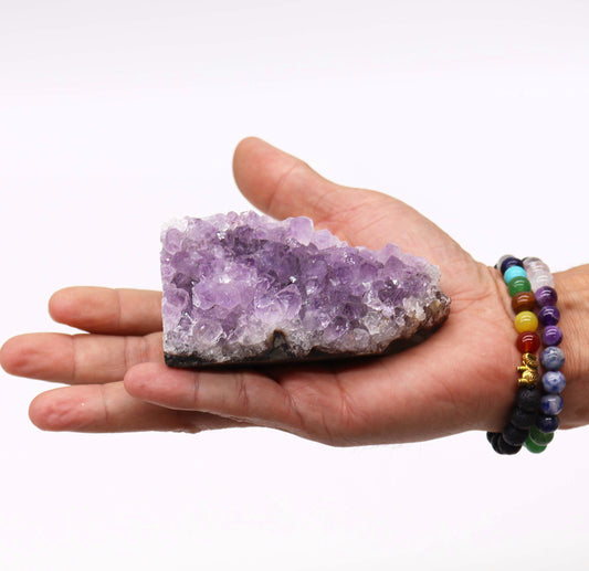 Medium Natural High Grade Amethyst Standing Cluster (approx 350-450gms 7.5-10cm)