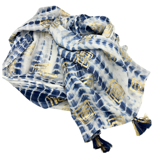 Pario - Blue Tie Dye & Blockprint