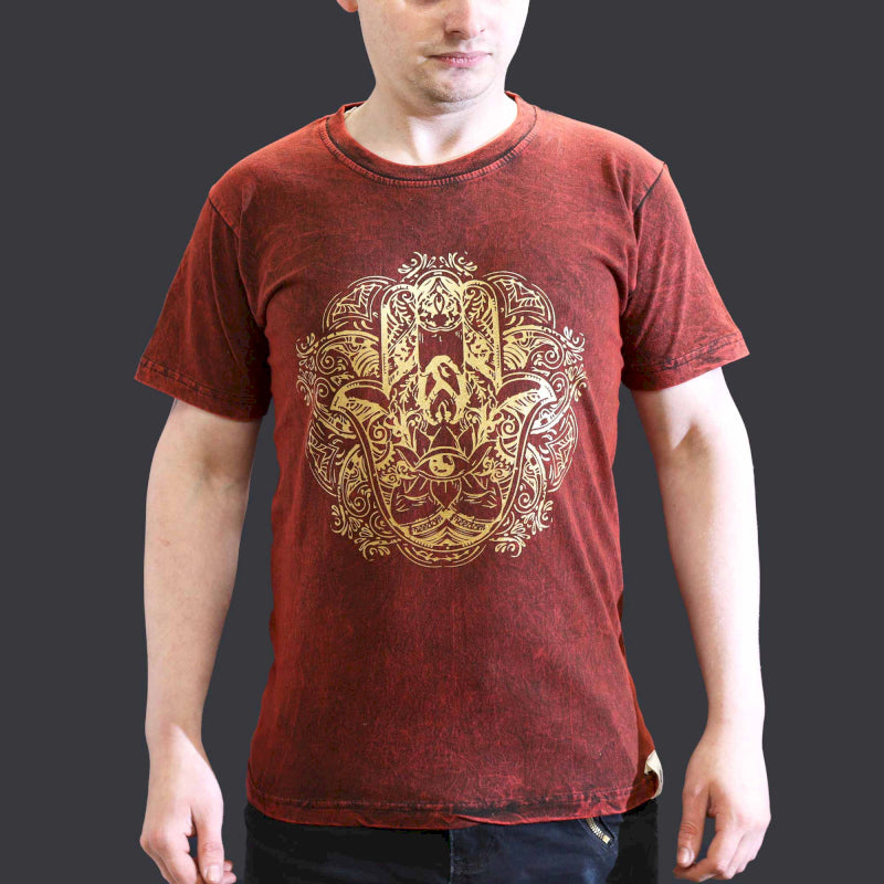 Stone Washed T-Shirt - Hamsa