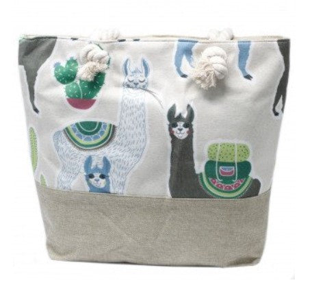 Rope Handled Bag - Llama