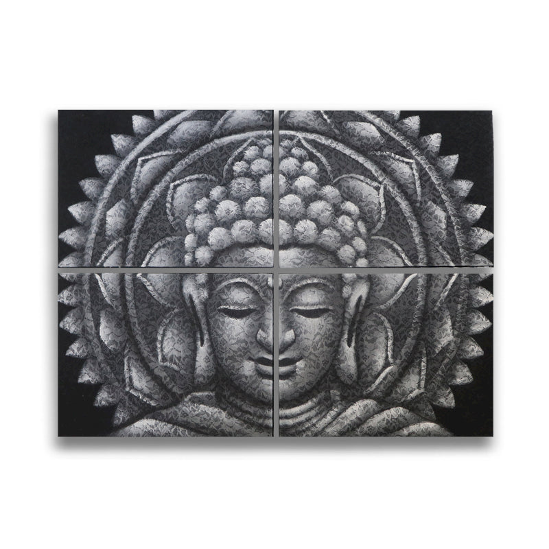 Set of 4 Buddha Mandala 30x40cm