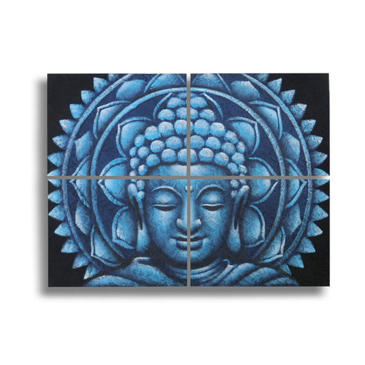 Set of 4 Buddha Mandala 30x40cm